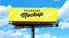 Outdoor Advertisement Blank Hoarding / Billboard Mockup Psd