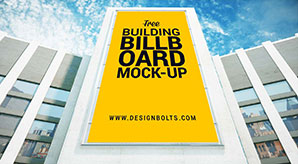 Outdoor Advertising Building Billboard Mockup Psd