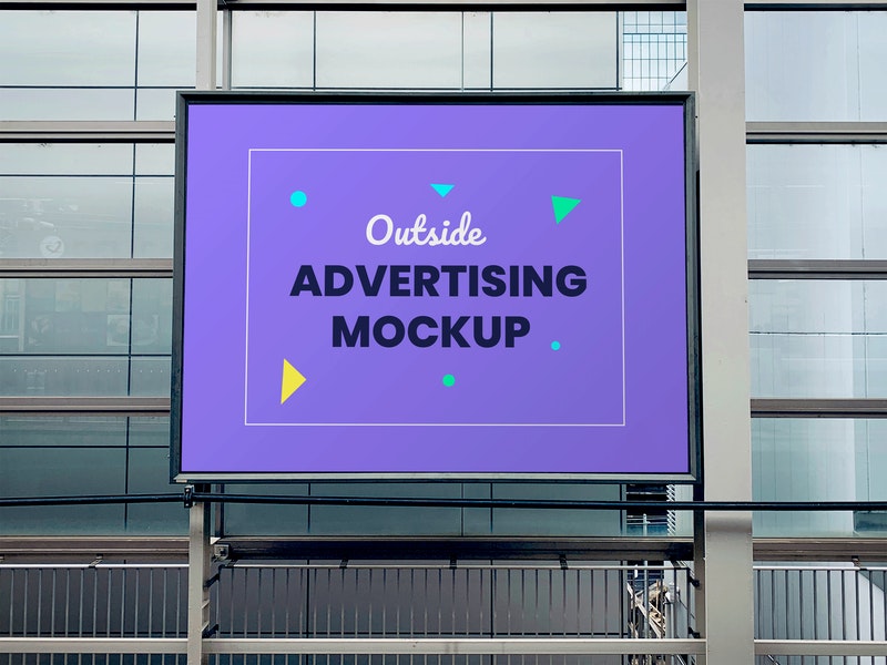 Outdoor Advertising Panel Psd Mockup