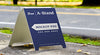 Outdoor Advertising Roadside A-Stand Mockup Psd