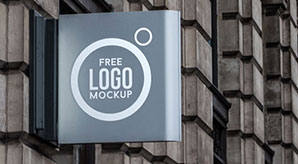Outdoor Advertising Shop Sign Logo Mockup Psd