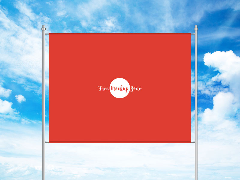 Outdoor Banner Mockup For Advertisement
