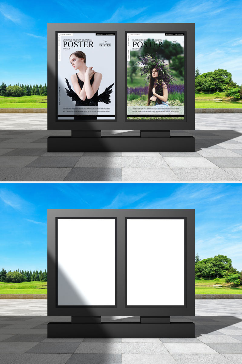 Outdoor Branding Billboard Posters Mockup
