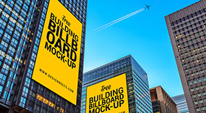 Outdoor Building Advertising Billboard Mockup Psd File