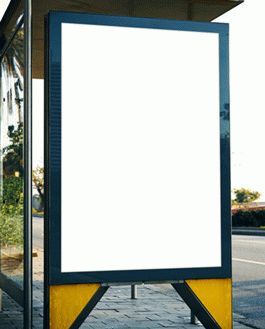 Outdoor Bus Stop Billboard Mockup