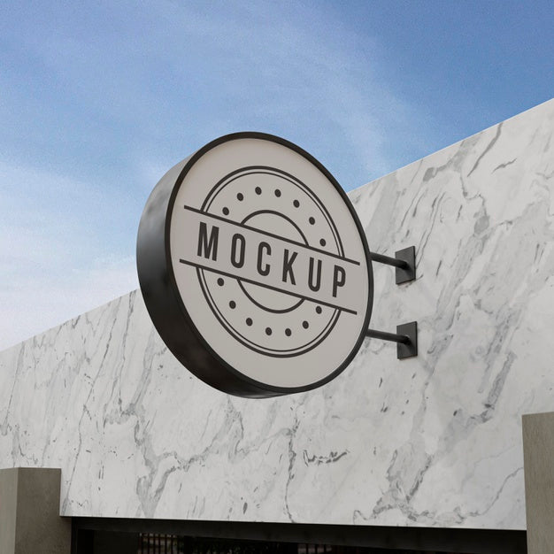 Outdoor Business Sign Mock-Up Psd