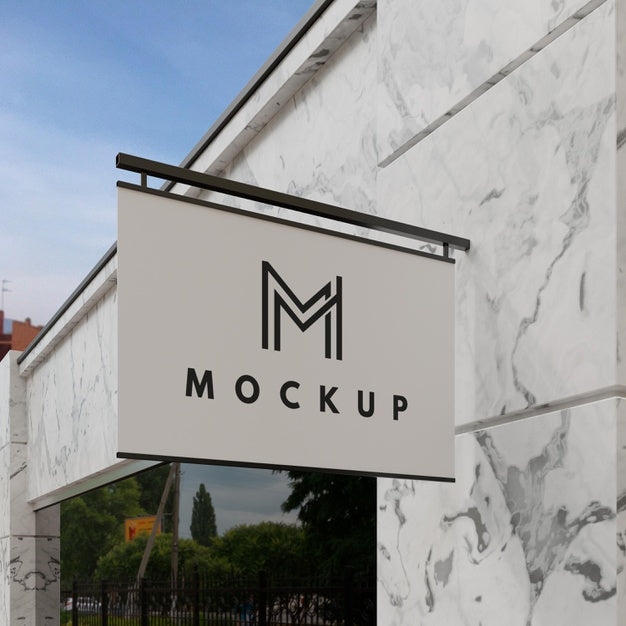 Outdoor Business Sign Mock-Up Psd