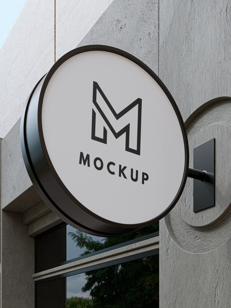 Outdoor Business Sign Mock-Up Psd