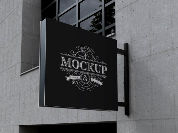 Outdoor Business Sign Mock-Up Psd