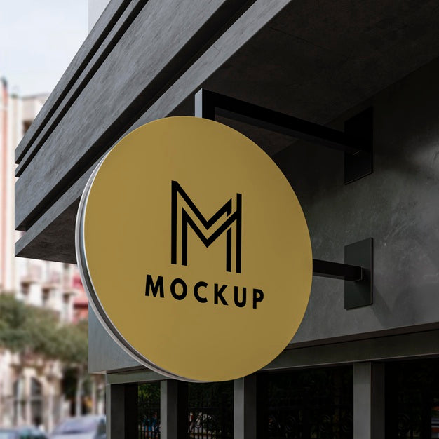 Outdoor Business Sign Mock-Up Psd