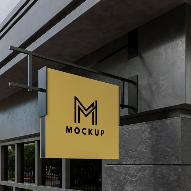 Outdoor Business Sign Mock-Up Psd