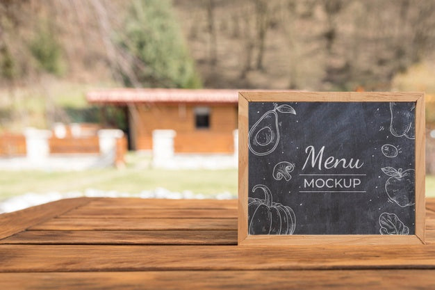 Outdoor Food Menu Concept Mock-Up Psd