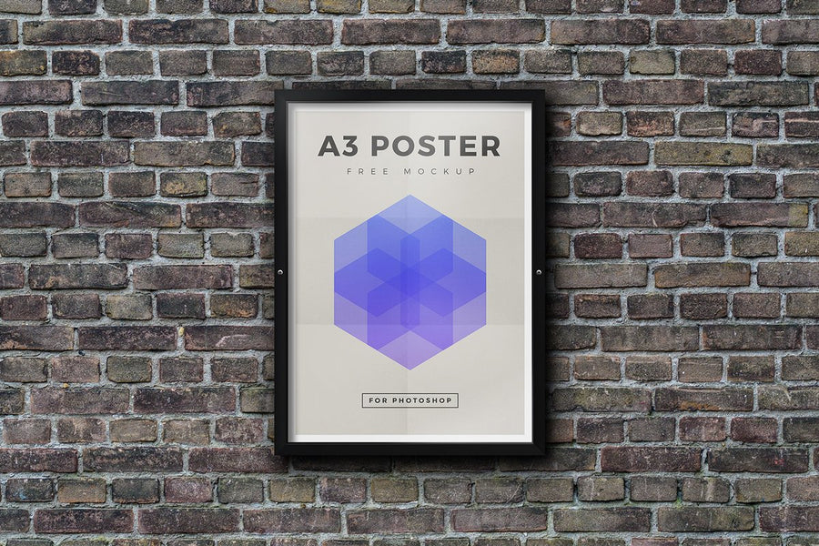 Outdoor Framed Poster Mockup