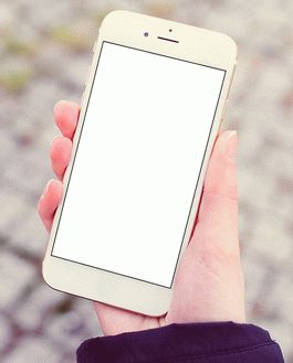 Outdoor Girl Holding Iphone Mockup