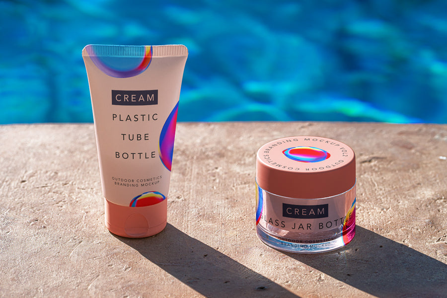 Outdoor Psd Cosmetic Mockup Set Vol2