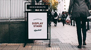 Outdoor Roadside Display Stand Mockup Psd