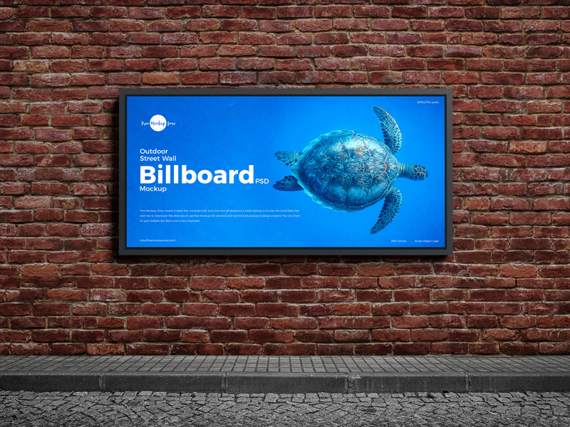 Outdoor Street Wall Billboard Mockup Psd