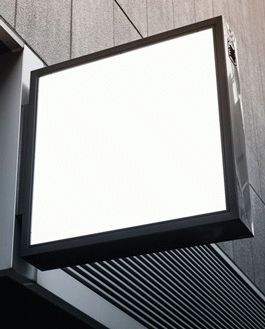 Outside Shop Signboard Mockup