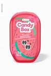 Oval Candy Plastic Box Mockup Psd