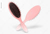 Oval Hair Brushes Mockup Psd