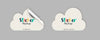 Pack Of Cloud Stickers Mockup Psd