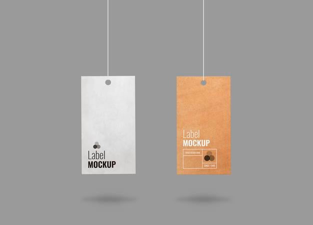Pack Of Hanging Labels Mockup Psd