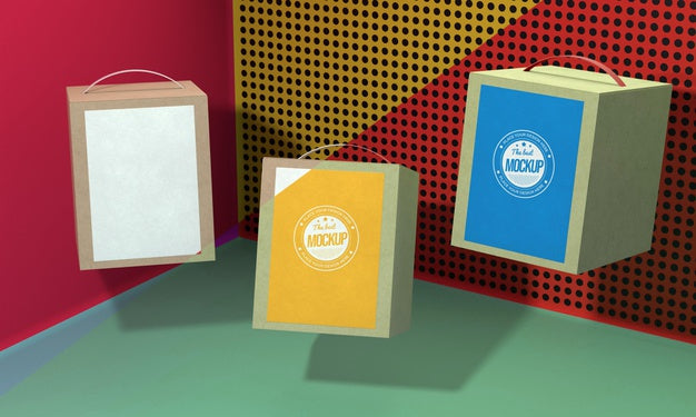 Packaging Box Mock-Up Arrangement Psd