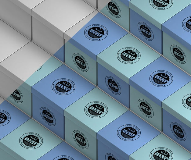 Packaging Box Mock-Up Arrangement Psd