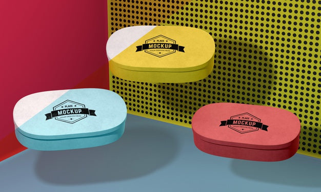 Packaging Box Mock-Up Arrangement Psd