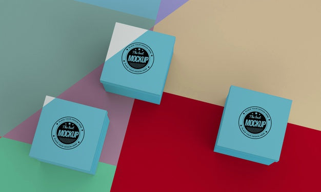 Packaging Box Mock-Up Arrangement Psd