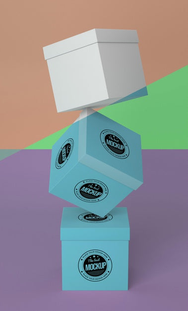 Packaging Box Mock-Up Arrangement Psd