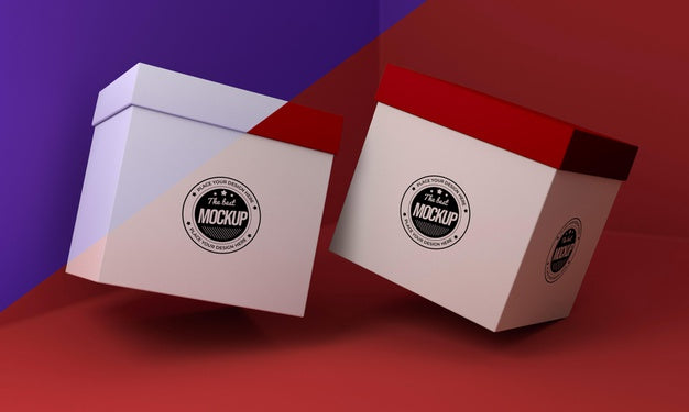 Packaging Box Mock-Up Arrangement Psd