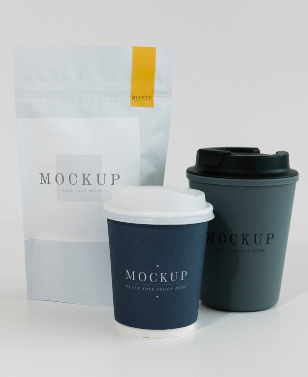 Packaging Mockup For A Coffee Shop Psd