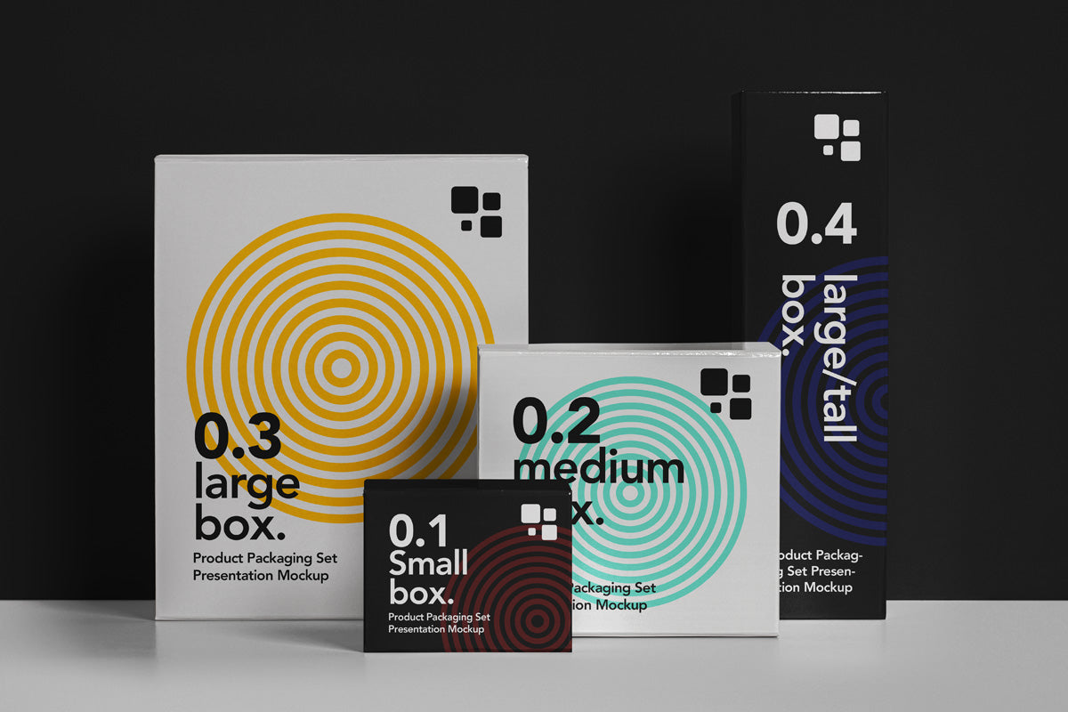 Packaging Psd Box Mockup Set