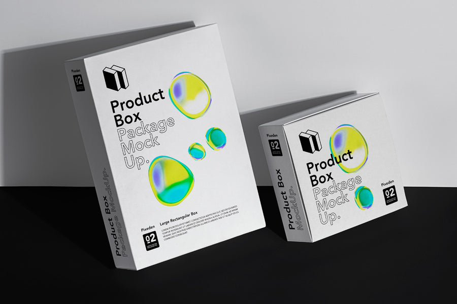 Packaging Psd Box Set Mockup Scene