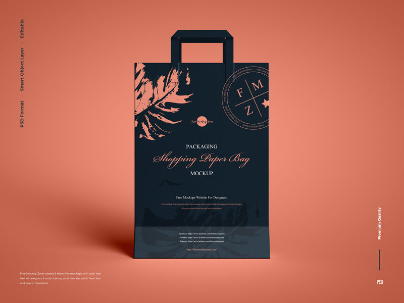 Packaging Shopping Paper Bag Mockup