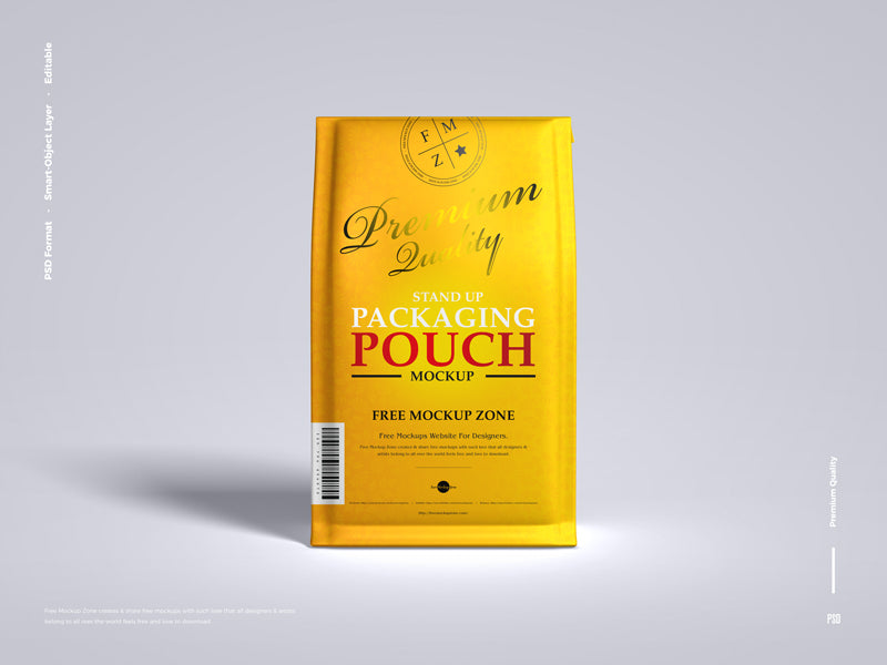 Packaging Stand Up Pouch Mockup