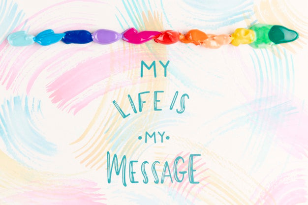 Paint Concept Watercolor Mock-Up Psd