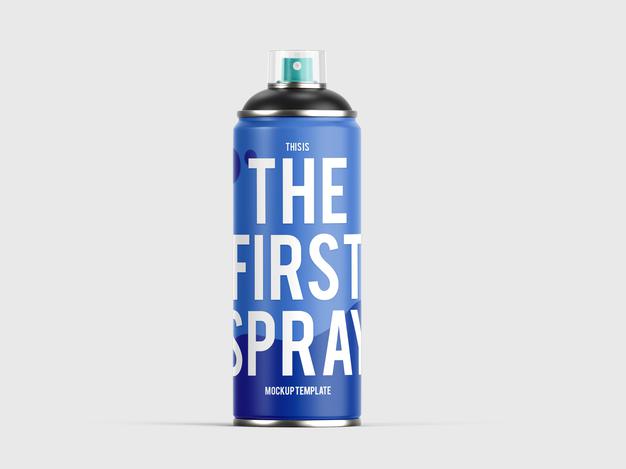 Paint Spray Can Mockup Psd