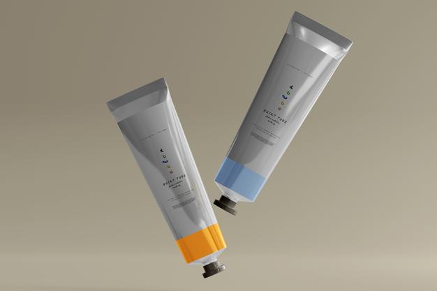 Paint Tube Mockups Psd