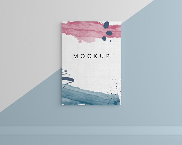 Painted Canvas Arrangement Flat Lay Psd