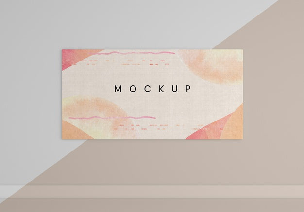 Painted Canvas Arrangement Top View Psd