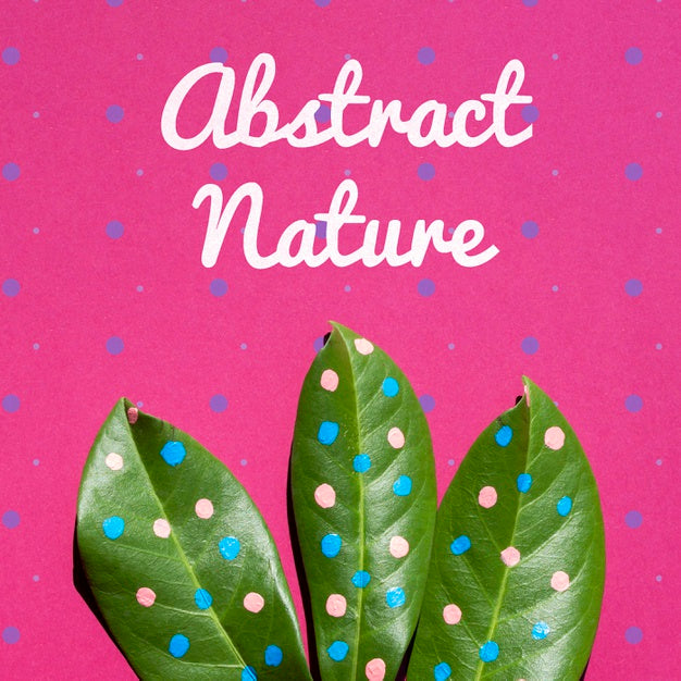 Painted Plant On Purple Background Psd