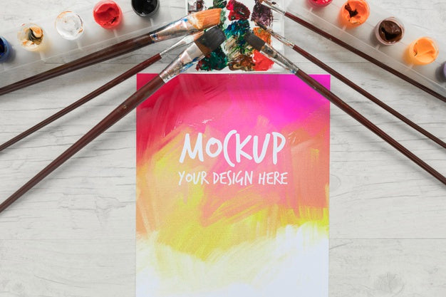 Painting Brushes And Watercolors Psd