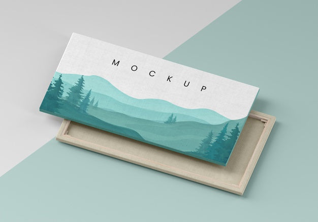 Painting Canvas Mock With Linen Fabric Psd