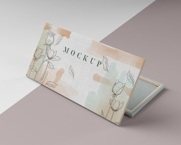 Painting Canvas Mock With Linen Fabric Psd