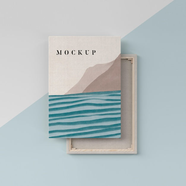 Painting Canvas Mock With Linen Fabric Psd