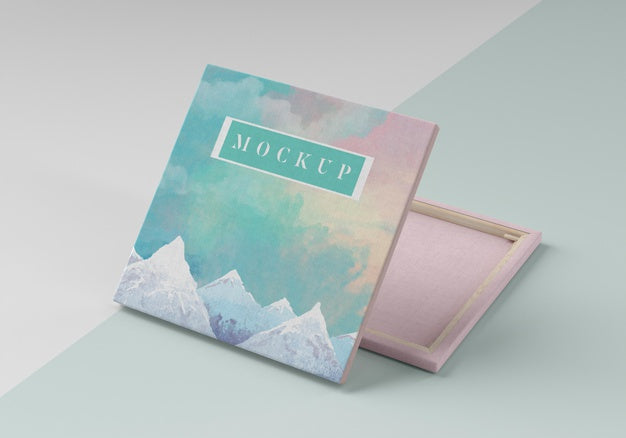 Painting Canvas Mock With Linen Fabric Psd