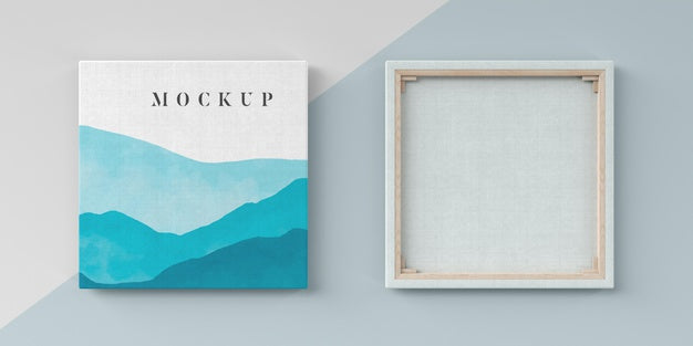 Painting Canvas Mock With Linen Fabric Psd