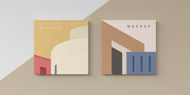 Painting Canvas Mock With Linen Fabric Psd